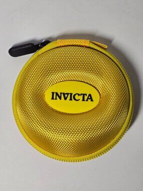 Invicta Single Watch Travel Case w/ Zipper, Yellow (IPM247-YEL)